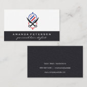 理容師ツール |レザー 名刺 (正面/裏面)