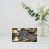 理容師ツール | 木製トリム 名刺 (スタンド正面)