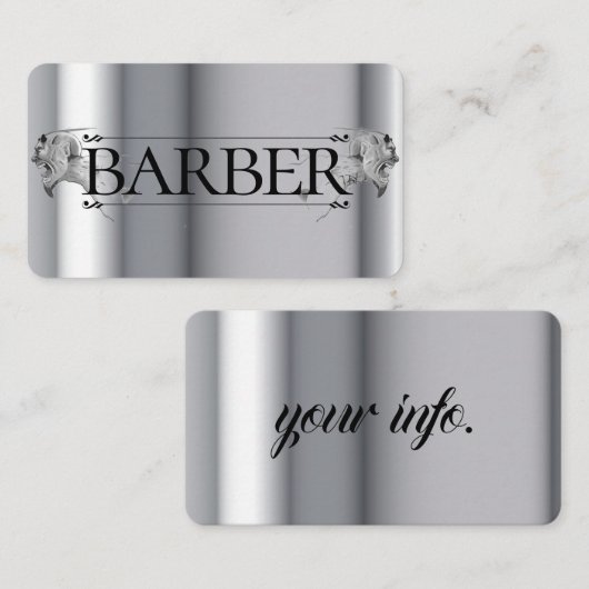 理容師テンプレートスケッチ 名刺 (正面/裏面)