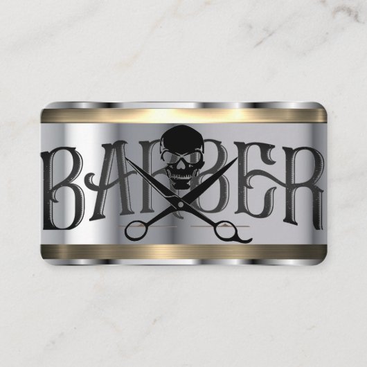 理容師テンプレート名刺 名刺 (正面)