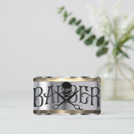 理容師テンプレート名刺 名刺 (スタンド正面)