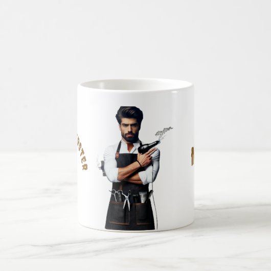 理容師テーママグカップ コーヒーマグカップ (中央)