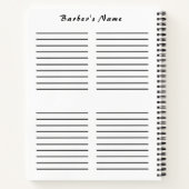 理容師デイリープランナーHAMbyWG ノートブック (裏面)