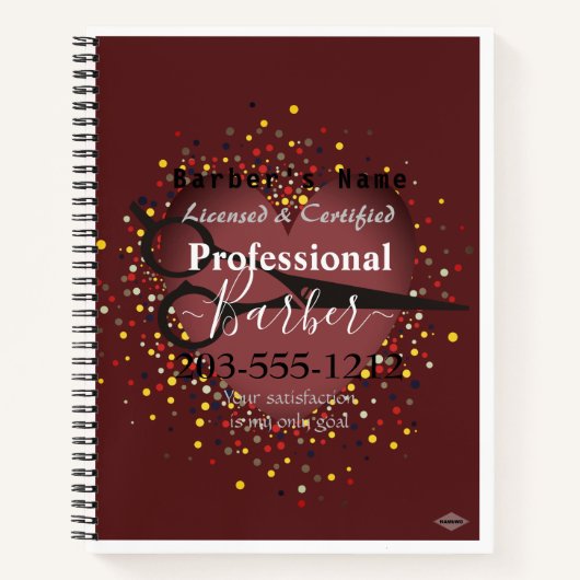 理容師デイリープランナーHAMbyWG ノートブック (正面)