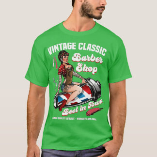 理容師デザインギフト美容師メンズヘアバーブ Tシャツ