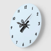 理容師デザイン ラージ壁時計 (傾斜)