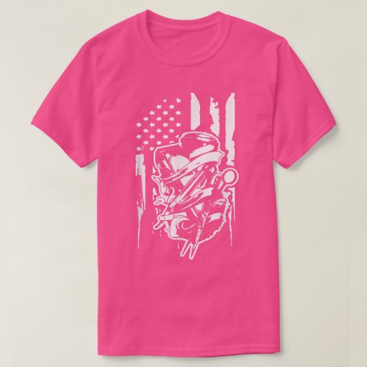 理容師トリマー米国旗最高のの男性へ理容師 Tシャツ (デザイン正面)