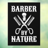 理容師バイ自然 – ヘアカット理髪店 ウィンドウサイン (シート3)