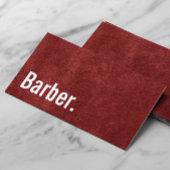 理容師バベルショップミニマルフェイクリストレッドベルベット 名刺