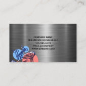 理容師バリカン | QRコード |はさみ 名刺 (裏面)