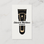 理容師バーバーショップエレクトリックヘアクリッパー 名刺 (正面)