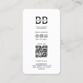 理容師バーバーショップシルバーポクラシックールモダン 名刺 (裏面)