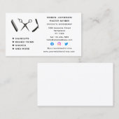 理容師バーバーショップヒゲのトリムひげそりソーシャルメディア 名刺 (正面/裏面)