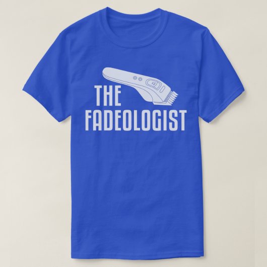 理容師バーバーショップフェード Tシャツ (デザイン正面)