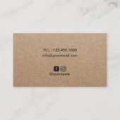 理容師バーバーショップレイザー素朴美容師 名刺 (裏面)