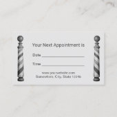 理容師バーバーショップ美容師アポイントメント 予約カード (裏面)