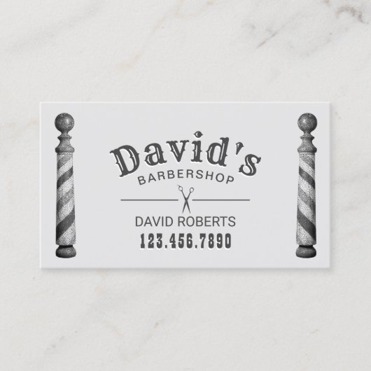 理容師バーバーショップ美容師アポイントメント 予約カード (正面)