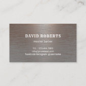 理容師バーバーショップ美容師クールブラッシュメタル 名刺 (裏面)