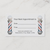 理容師バーバーショップ美容師サロンアポイントメント 予約カード (裏面)