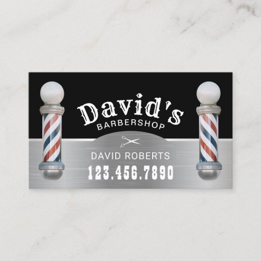 理容師バーバーショップ美容師サロンアポイントメント 予約カード (正面)