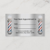 理容師バーバーショップ美容師フェイクメタル 予約カード (裏面)