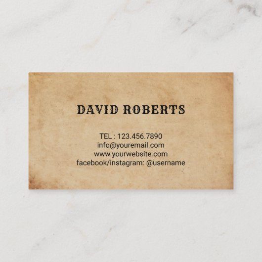 理容師バーバーショップ美容師ヴィンテージ美容師 名刺 (裏面)