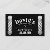 理容師バーバーショップ美容師BWアポイントメント 予約カード (正面)