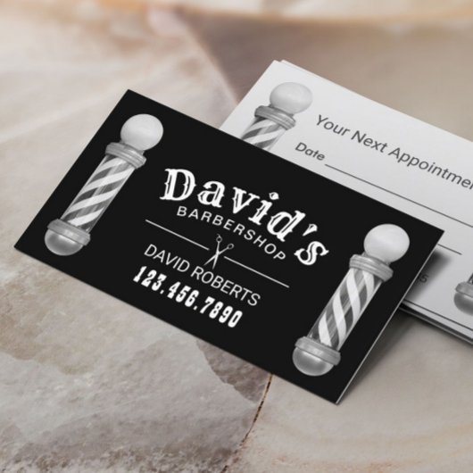 理容師バーバーショップ美容師BWアポイントメント 予約カード