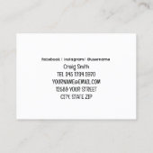 理容師バーバーショップ コーリングカード (裏面)