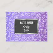 理容師バーバーショップ コーリングカード (正面)