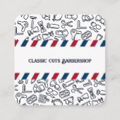 理容師バーバーショップ スクエア名刺 (正面)