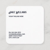 理容師バーバーショップ スクエア名刺 (裏面)