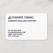 理容師バーバーショップ 名刺 (裏面)