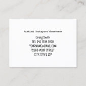 💇理容師バーバーショップ 名刺 (裏面)