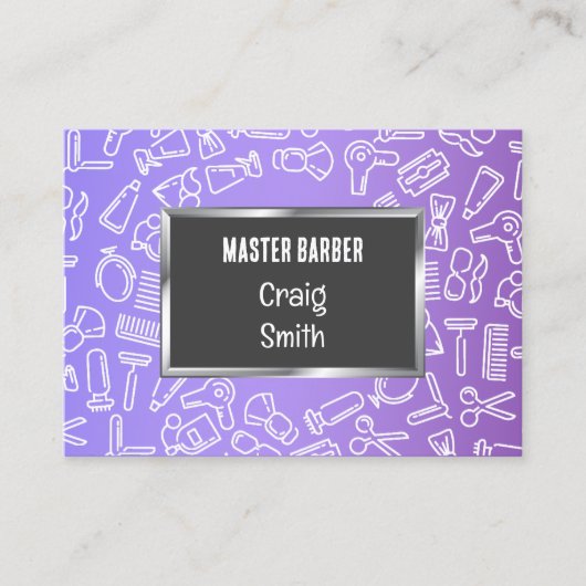 💇理容師バーバーショップ 名刺 (正面)