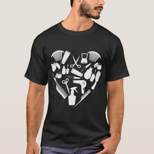理容師パターン Tシャツ (正面)