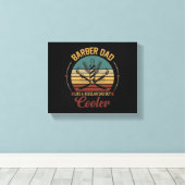 理容師パパ キャンバスプリント (インサイチュ (ウッドフロア))