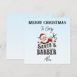 理容師パーソナライズされたクリスマスカード シーズンカード
