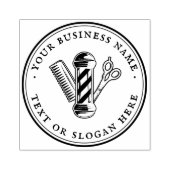 理容師パーソナライズされたラウンド ラバースタンプ (インプリント)