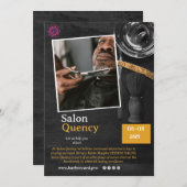 理容師ビジネス/招待状カード 招待状 (正面/裏面)