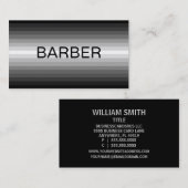 理容師ブラックからホワイトへの名刺 名刺 (正面/裏面)