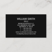 理容師ブラックからホワイトへの名刺 名刺 (裏面)