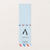 理容師ブレード理容師ポールベビーブルー 名刺 (外部フラット)