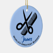 理容師ヘアカットデザインセラミックオーナメント セラミックオーナメント (右)