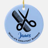 理容師ヘアカットデザインセラミックオーナメント セラミックオーナメント (裏面)