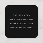 理容師ヘアカットロゴ スクエア名刺 (裏面)