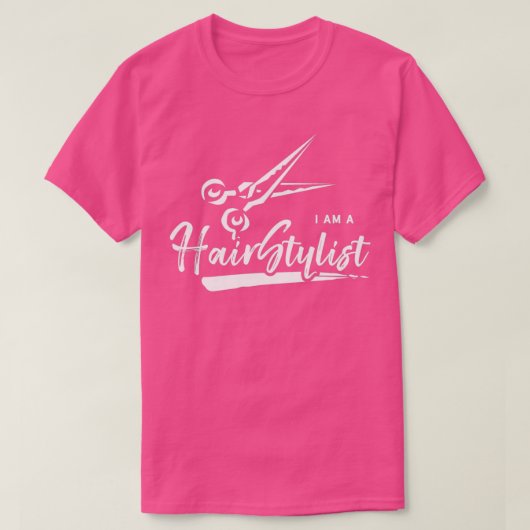 理容師ヘアカット3 Tシャツ (デザイン正面)