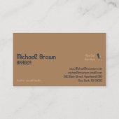 理容師ヘアサロンキッズメン女性 名刺 (裏面)