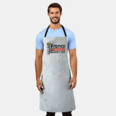 理容師ヘアショップキングクラウン理容師ポールヘアサロン エプロン (着用した状態)