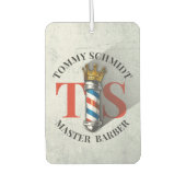 理容師ヘアショップキングクラウン理容師ポールヘアサロン カーエアーフレッシュナー (正面)